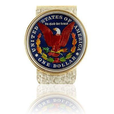 Morgan Silver Dollar - 1 Oz. (Tail Side) Coin Money Clips