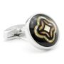 Mosaic Inlaid Mandala Cufflinks