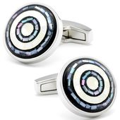 Mosaic Mirage in Onyx and Pearl Cufflinks