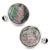 Mosaic Smoke Mother of Pearl Cufflinks