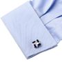 Mother of Pearl and Lapis Windmill Square Cufflinks