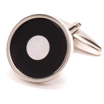 Mother Of Pearl Bullseye Cufflinks