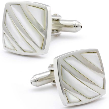 Mother Of Pearl Stripe Cufflinks