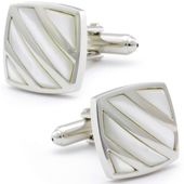 Mother Of Pearl Stripe Cufflinks