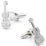 Music Paradise Silver Violin Cufflinks