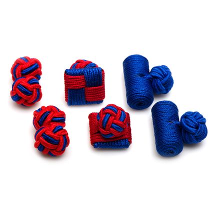 Mustangs Silk Knot Combo Cufflinks