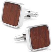 Nature's Wood Square Cufflinks