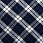Navy and Black Plaid Cotton Tie