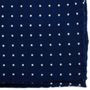 Navy and White Polka Dot Wool Pocket Square