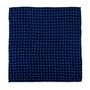 Navy and White Polka Dot Wool Pocket Square