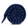 Navy and White Polka Dot Wool Tie