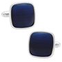 Navy Blue Fiber Optic Cushion Cufflinks