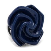 Navy Blue Flower Lapel Pin