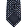 Navy  Circle Patterned Silk Tie
