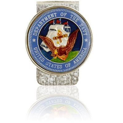 Navy Commemorative Medallion Coin Money Clip