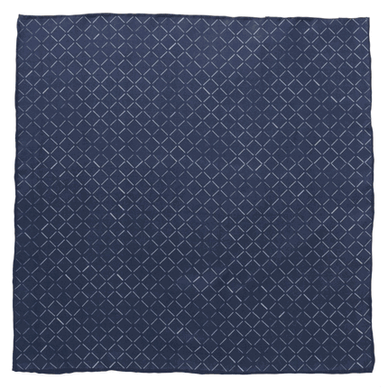 Navy Diamond Pocket Square