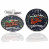 Nevadan Quarter Coin Cuff Links