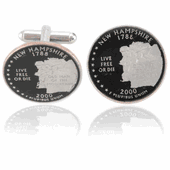 New Hampshirite Quarter Coin Cuff Links