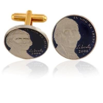 New Jefferson Nickel Coin Cuff Links