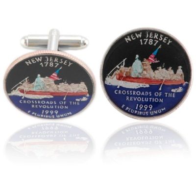 New Jerseyan Quarter Coin Cuff Links