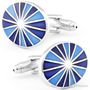 New Oval Blue Enamel Cufflinks