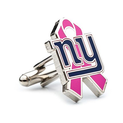 New York Giants Breast Cancer Awareness Cufflinks
