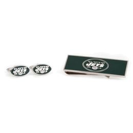 New York Jets Cufflinks And Money Clip Gift Set