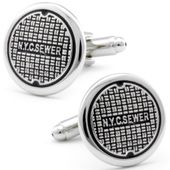 New York Manhole Cover English Letters Cufflinks