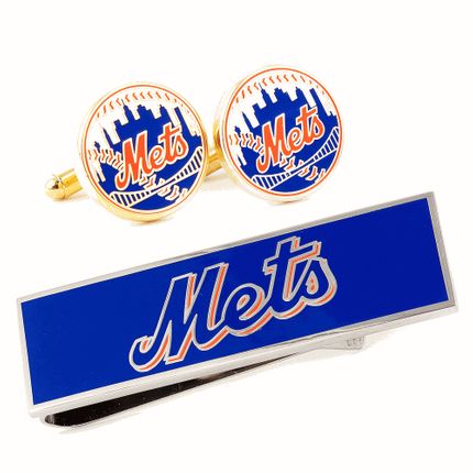 New York Mets Cufflinks and Money Clip Gift Set