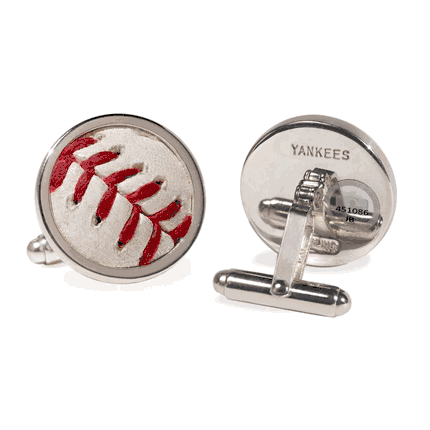 New York Yankees Game Used Baseball Cufflinks