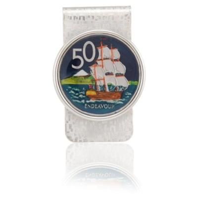 New Zealand 50 Cents Coin Money Clip