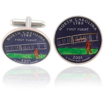 North Carolinian Quarter Coin Cuff Links