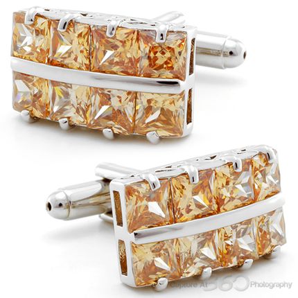 Northern Mosaic Orange Cufflinks