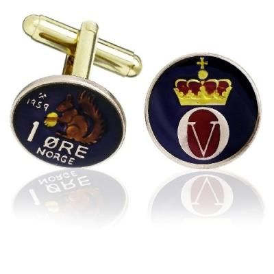 Norway Crown Coin Cuff Links