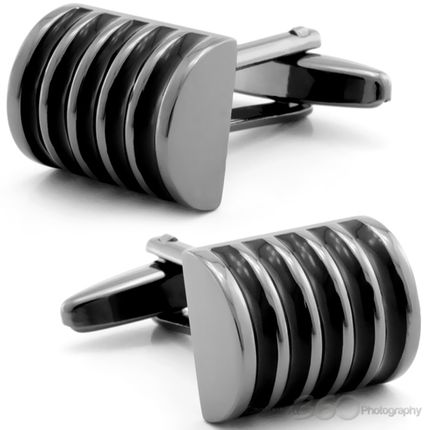 Off the Cuff, D-Shaped Gunmetal Cufflinks