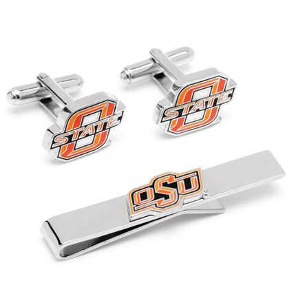 Oklahoma State Cowboys Cufflinks and Tie Bar Gift Set