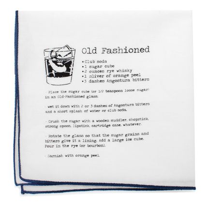 Old Fashioned Recipe Pocket Square