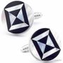 Onyx And Mother Of Pearl Mosaic Cufflinks