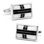 Onyx & MOP Cross Roads Cufflinks
