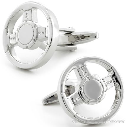 Open Road Steering Wheel Cufflinks