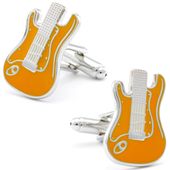 Orange Electric Guitar Cufflinks