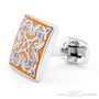 Orange Regal Shield Cufflinks