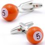 Orange Snooker Ball Cufflinks