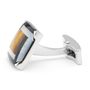Orange Sun Filter Onyx Mother Of Pearl And Tiger Eye Cufflinks