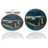 Oregonian Quarter Coin Cuff Links