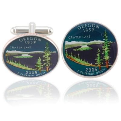 Oregonian Quarter Coin Cuff Links