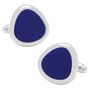 Organic Teardrop Lapis Cufflinks
