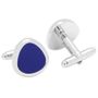 Organic Teardrop Lapis Cufflinks
