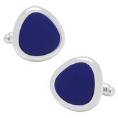 Organic Teardrop Lapis Cufflinks