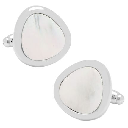 Organic Teardrop Mother of Pearl Cufflinks